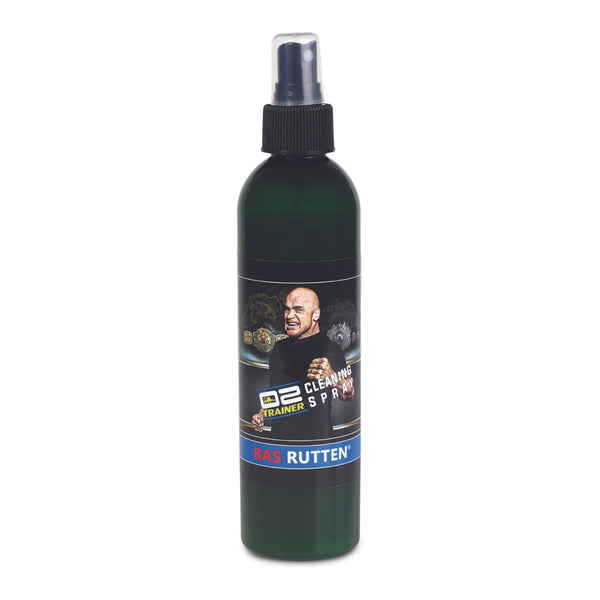 O2Trainer Cleaning Spray – 8oz bottle with spearmint and colloidal silver, perfect for sanitizing hands and training gear on the go